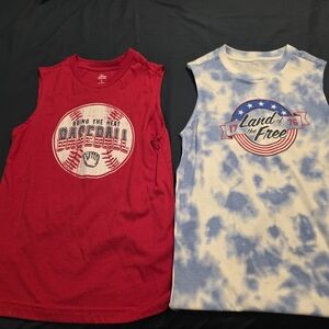 Celebrate It Red and Blue Kids Tank Tops